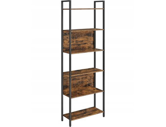 Industriële boekenkast - rustiek bruin - 60 x 24 x 186 cm - 23 kg/plank