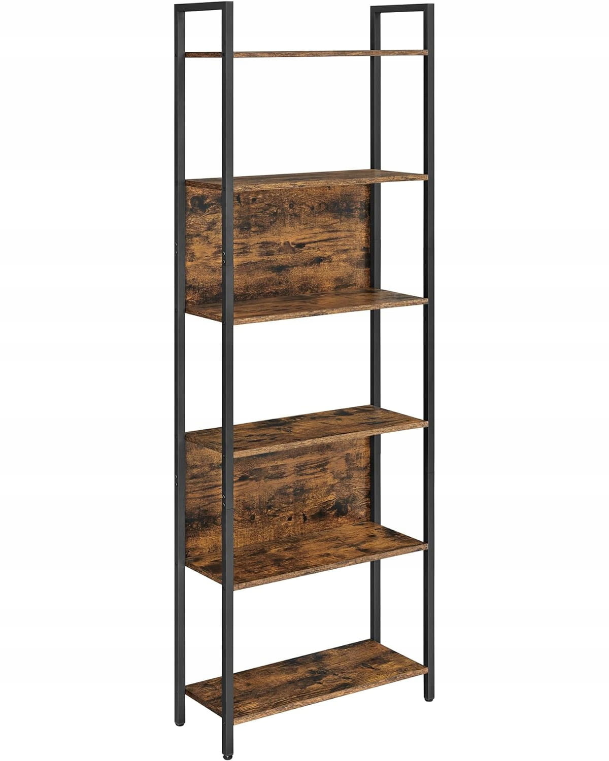 Industriële boekenkast - rustiek bruin - 60 x 24 x 186 cm - 23 kg/plank