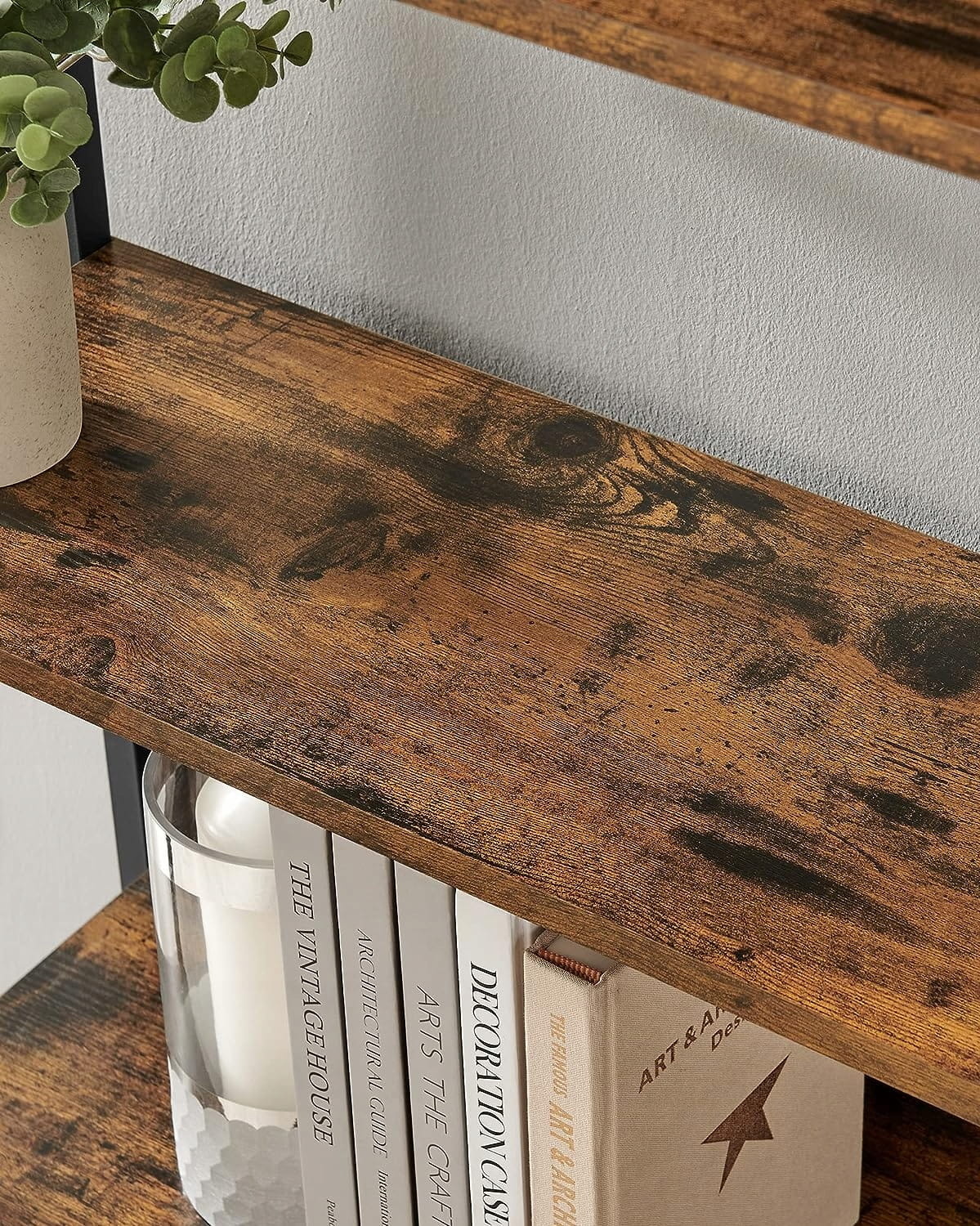 Industriële boekenkast - rustiek bruin - 60 x 24 x 186 cm - 23 kg/plank