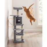 Krabpaal - grijs - 45 x 35 x 112 cm - hangmat