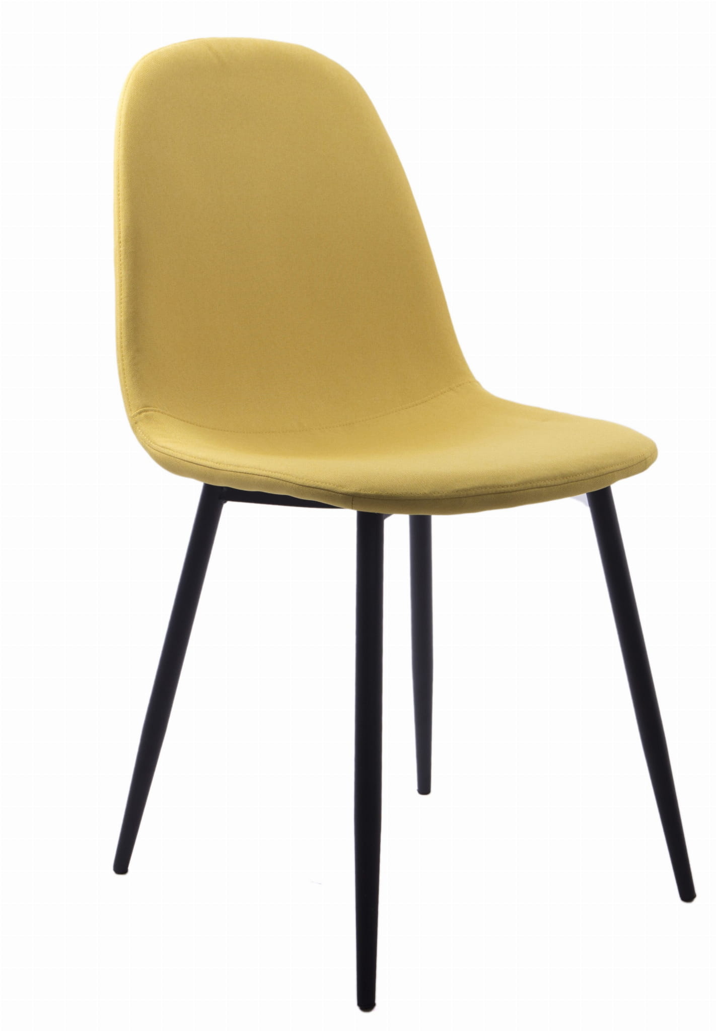 Eetkamerstoel geel - 4 stuks - stof - 87 x 43 x 39 cm