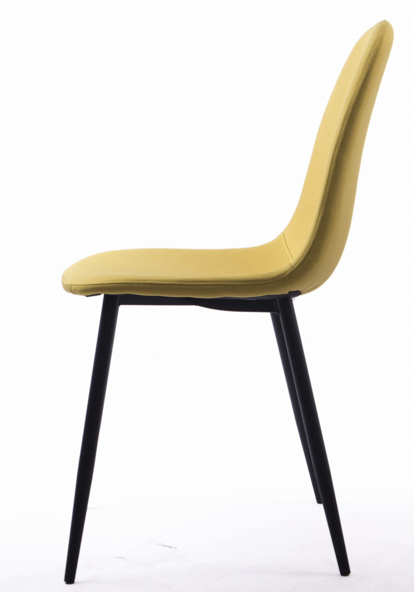 Eetkamerstoel geel - 4 stuks - stof - 87 x 43 x 39 cm