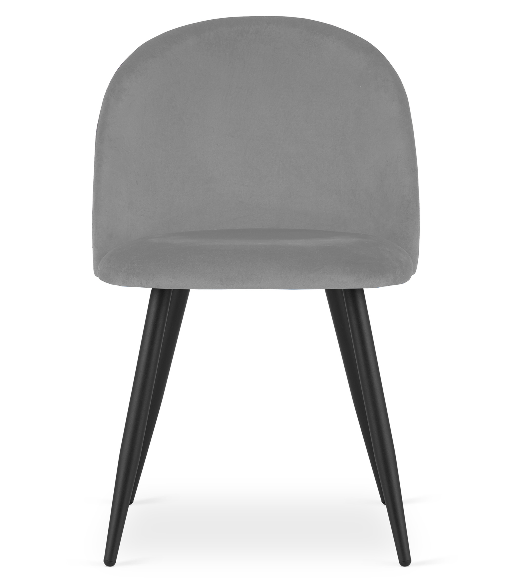 Velvet eetkamerstoel - set van 3 - lichtgrijs - 76.5 cm hoog