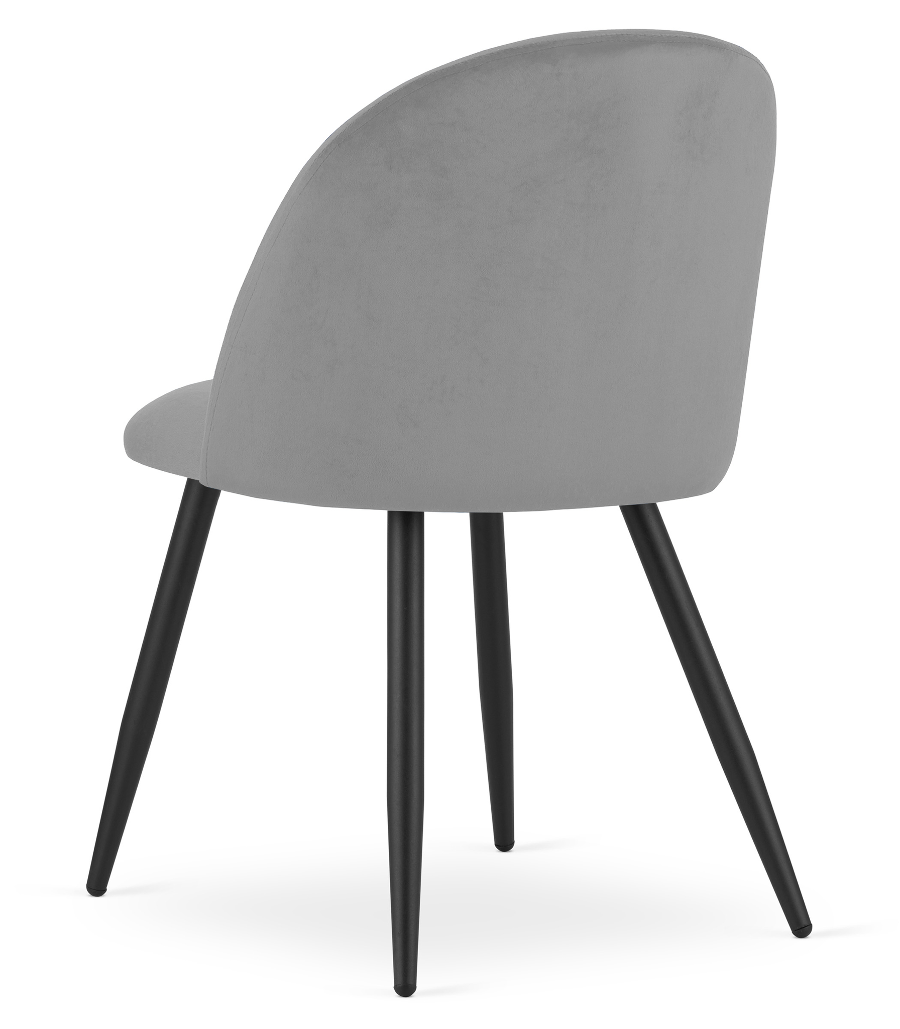 Velvet eetkamerstoel - set van 3 - lichtgrijs - 76.5 cm hoog