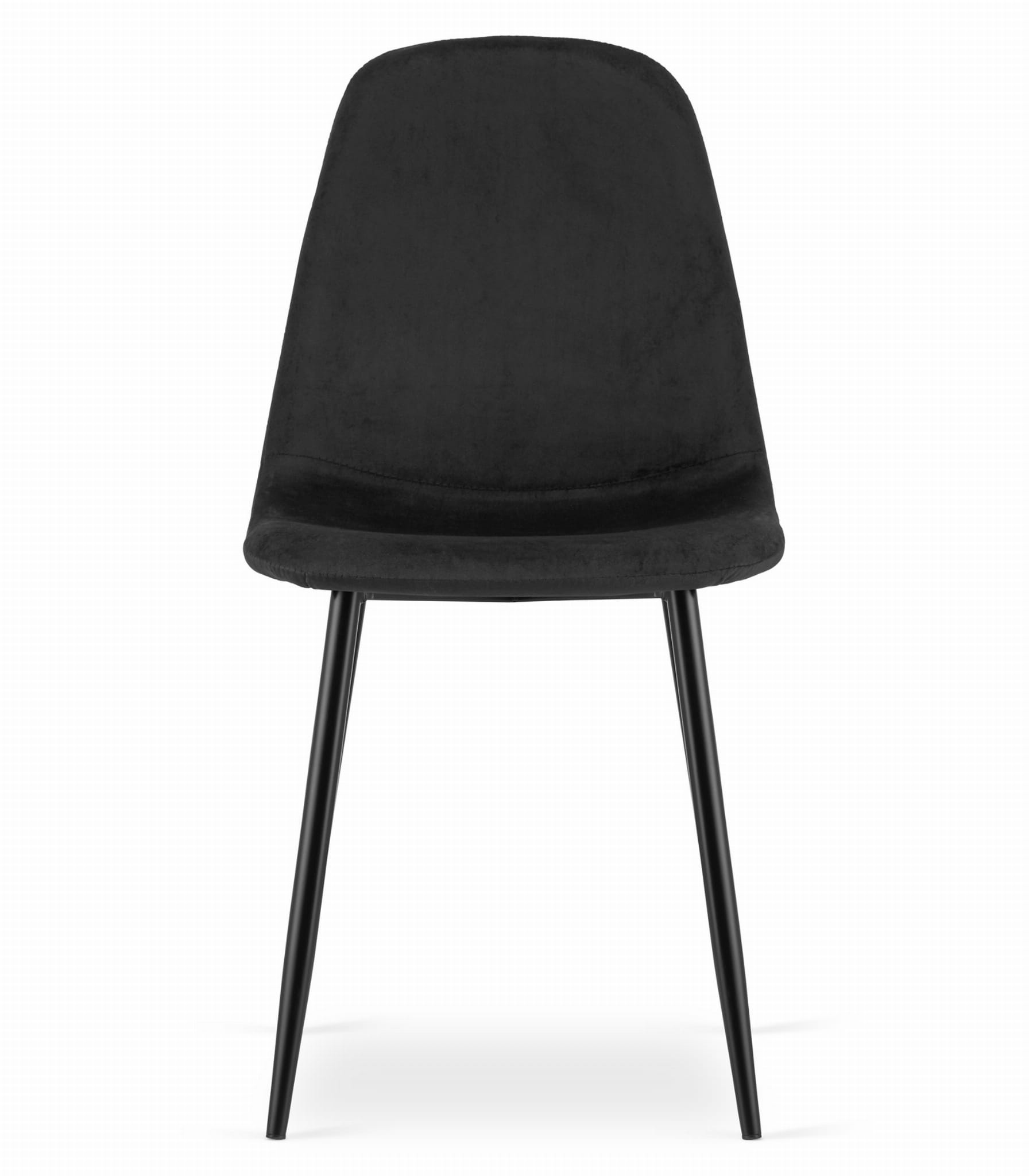 Velvet eetkamerstoel - 3 stuks - zwart - metaal