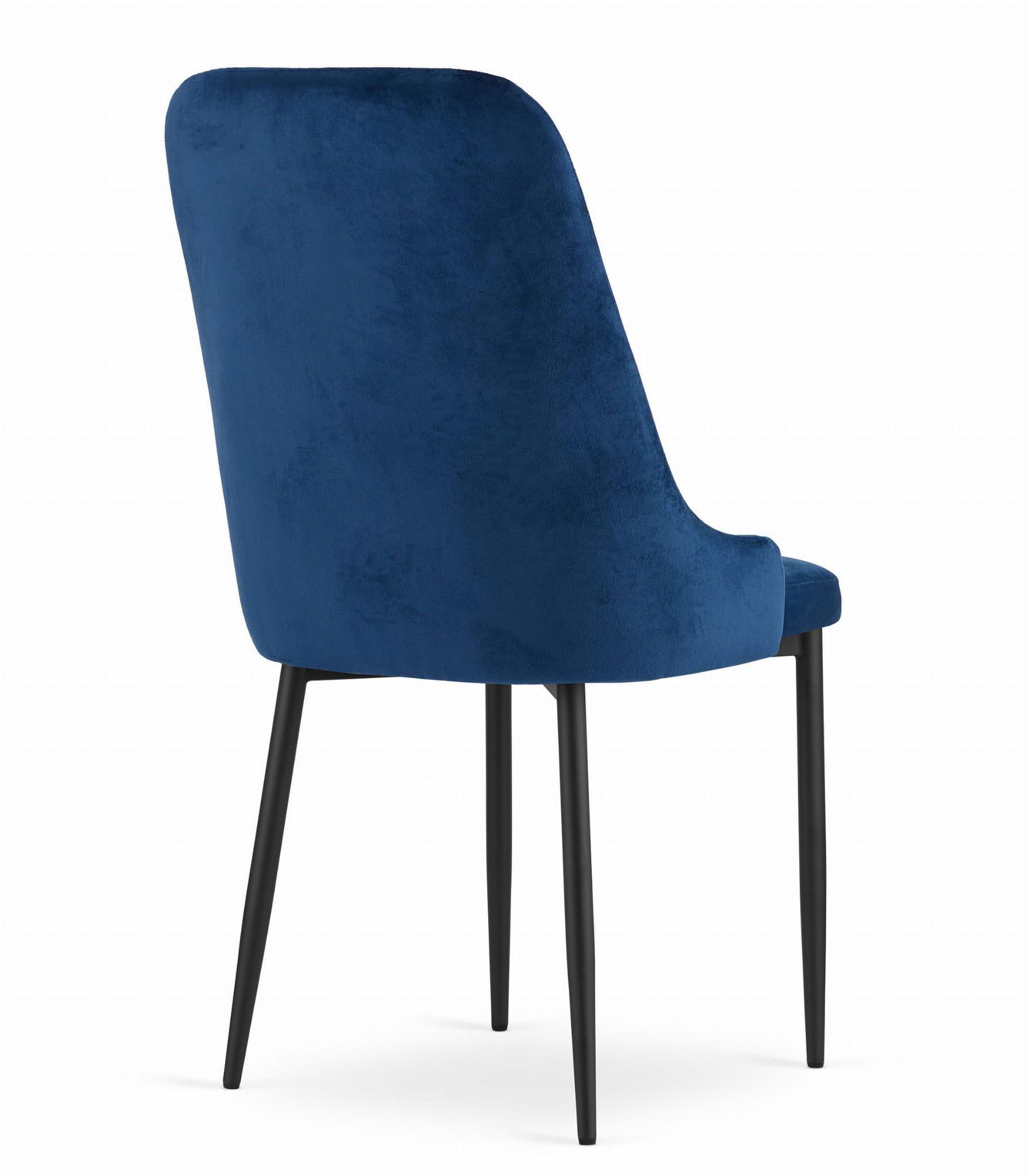 Velvet eetkamerstoel - 4 stuks - marineblauw - 93 x 48 x 56 cm