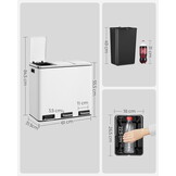 Prullenbak met sensor - wit - 61x31,5x84,5 cm - vingerafdrukbestendig