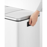 Prullenbak met sensor - wit - 61x31,5x84,5 cm - vingerafdrukbestendig