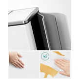 Prullenbak met sensor - wit - 61x31,5x84,5 cm - vingerafdrukbestendig