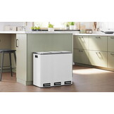 Prullenbak met sensor - wit - 61x31,5x84,5 cm - vingerafdrukbestendig