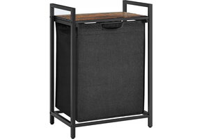 Wasmand - rustiek bruin - 50 x 33 x 72 cm - 65 liter