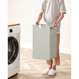 Wasmand 3 vakken - wit - 92.5 x 33 x 72 cm - MDF en staal