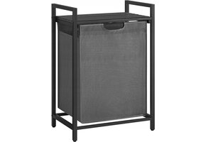 Wasmand - grijs - 50 x 33 x 72 cm - 65 liter