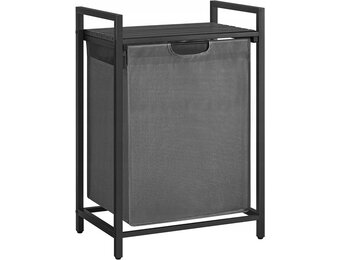 Wasmand - grijs - 50 x 33 x 72 cm - 65 liter