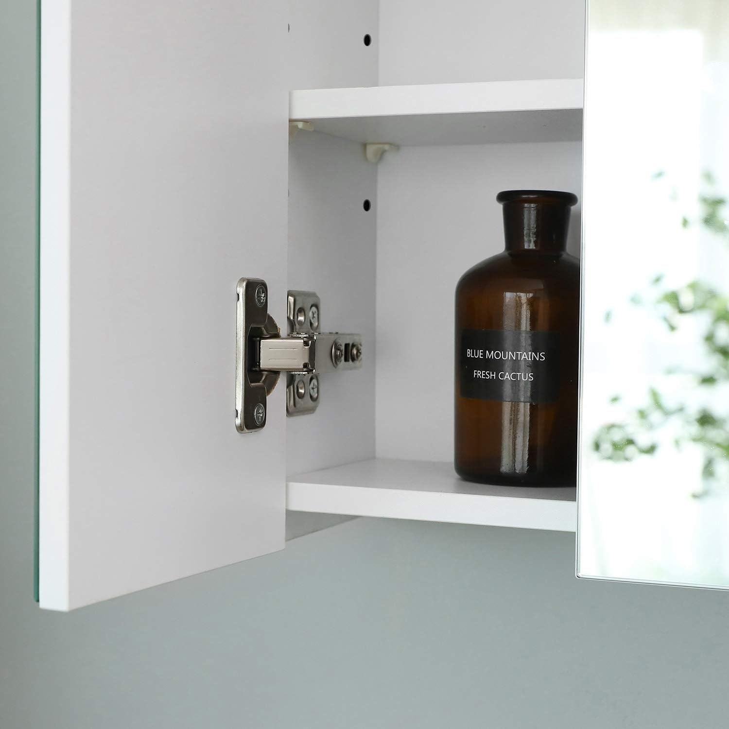 Spiegelkast badkamer - met verlichting - 60x15x55 cm