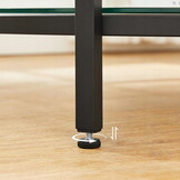 Marmer salontafel - wit/zwart - 80x45,5 cm - max. 30 kg