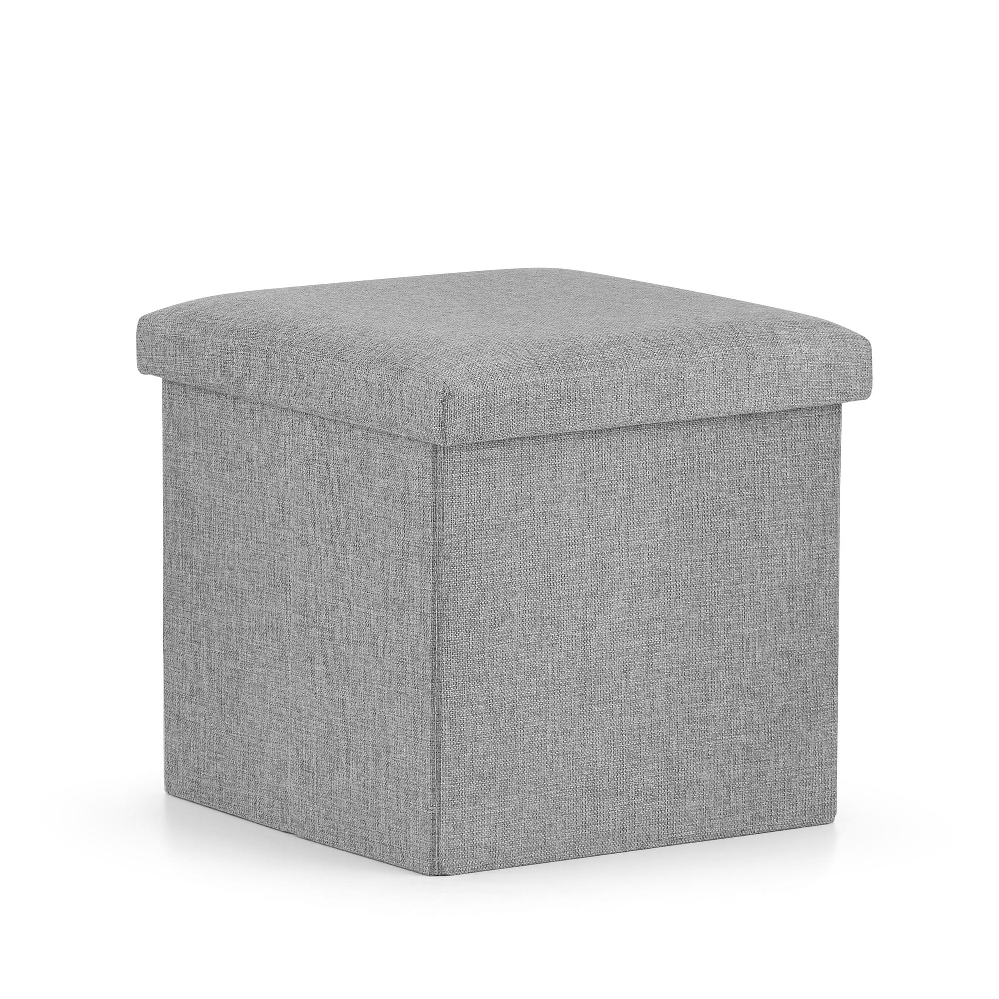Poef met opbergruimte - 16 stuks - grijs - 30x30x30 cm