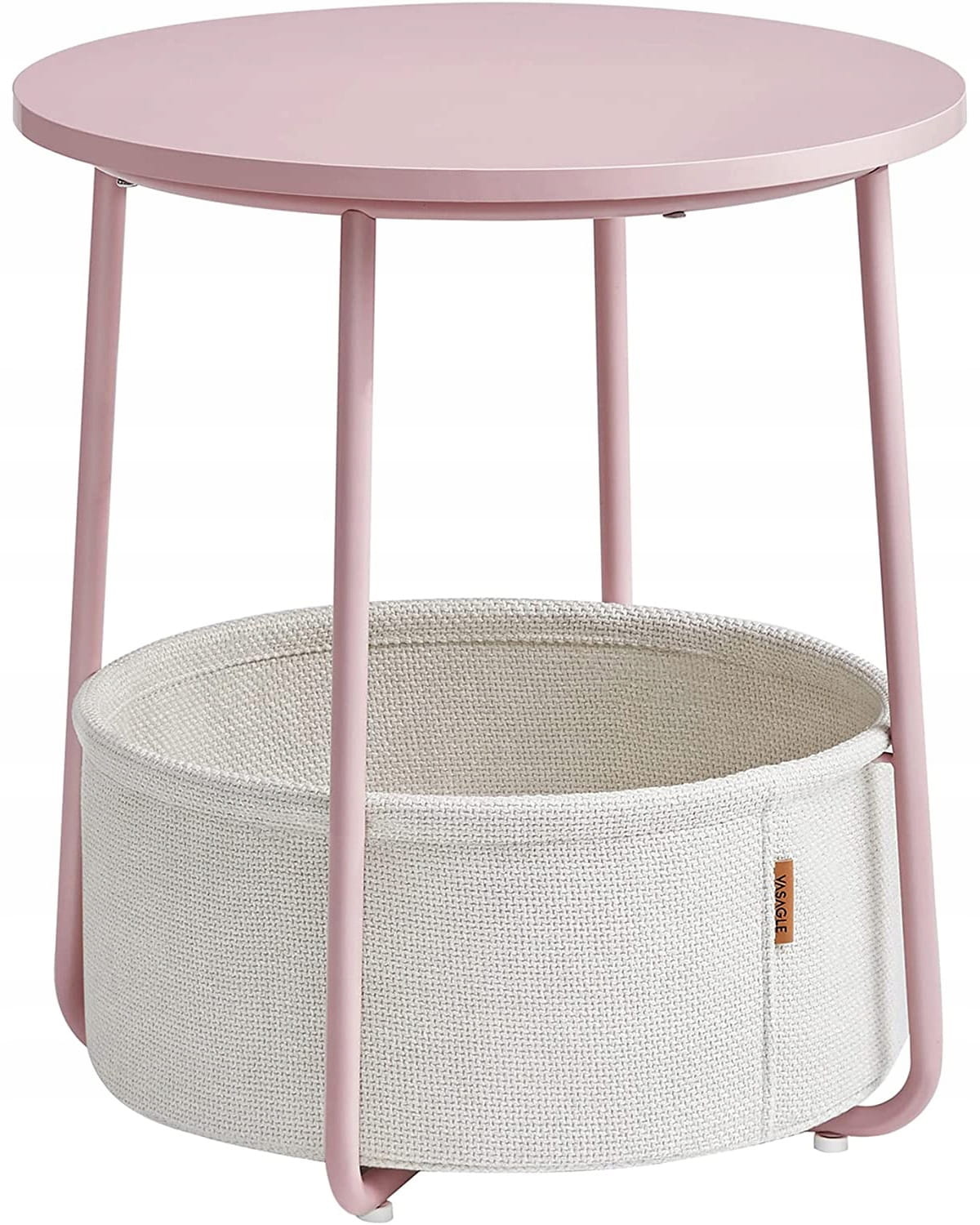 Salontafel roze - 45 x 50 cm - staal - veilig voor kinderen
