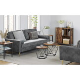 Industriële salontafel - 4 stuks - rustiek bruin - 50x40 cm & 40x36 cm