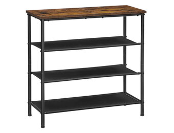 Industriële schoenenkast - rustiek bruin - 30x75x71 cm - zelfmontage