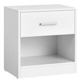 Nachtkastje wit - spaanplaat - 28x39x41 cm - lade en plank