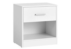 Nachtkastje wit - spaanplaat - 28x39x41 cm - lade en plank