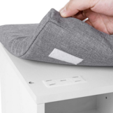 Schoenenbank - wit en grijs - 104x30x48cm - zelfmontage