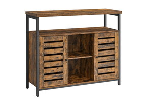 Industriële dressoir - rustiek bruin/zwart - 100x35x81.5 cm - zelfmontage