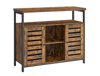 Industriële dressoir - rustiek bruin/zwart - 100x35x81.5 cm - zelfmontage