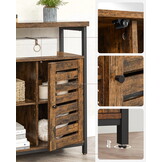 Industriële dressoir - rustiek bruin/zwart - 100x35x81.5 cm - zelfmontage