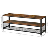 Houten tv meubel - rustiek bruin - 140x40x52 cm
