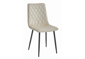 Velvet eetkamerstoel - beige - 88.5 cm hoog - zelfmontage