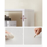 Boekenkast - wit - 129.5 x 29 x 129.5 cm - spaanplaat