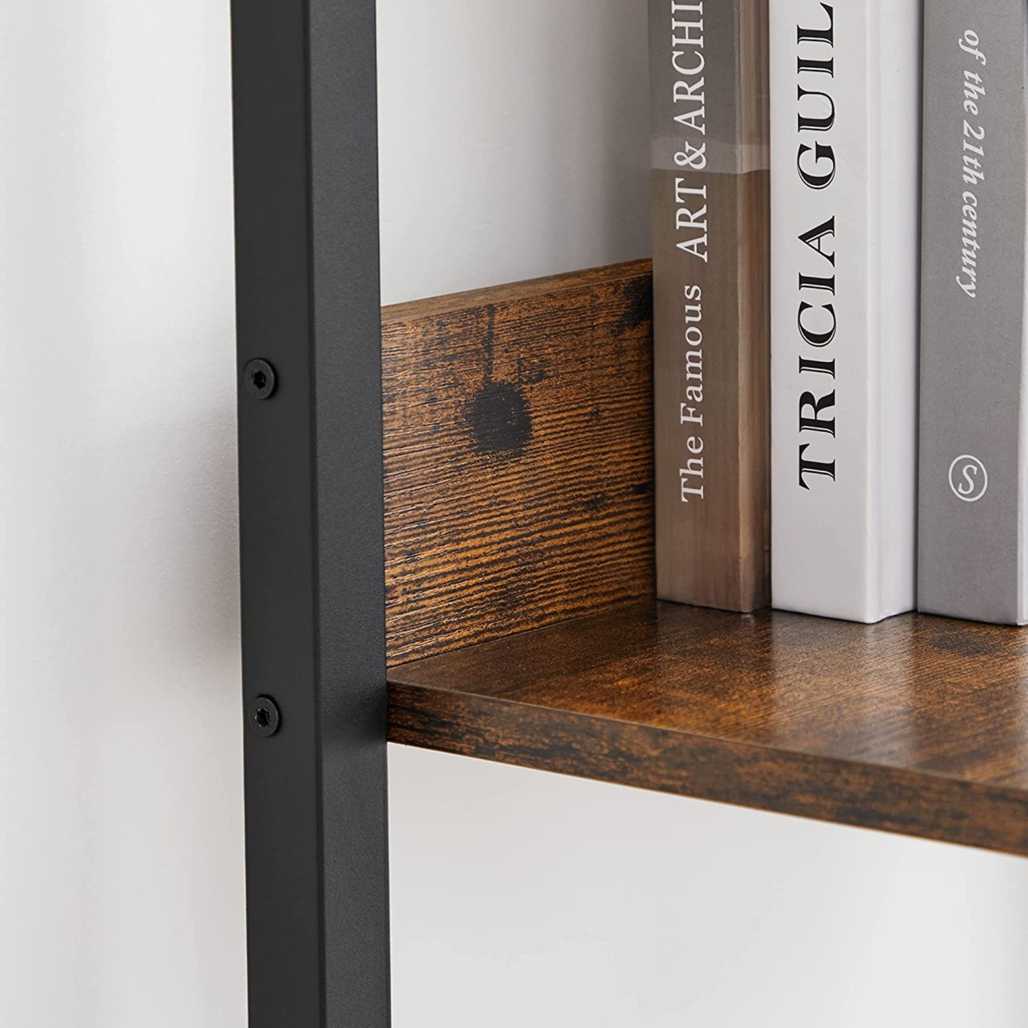 Industriële boekenkast - rustiek bruin - 33.8x30x170 cm - spaanplaat, staal
