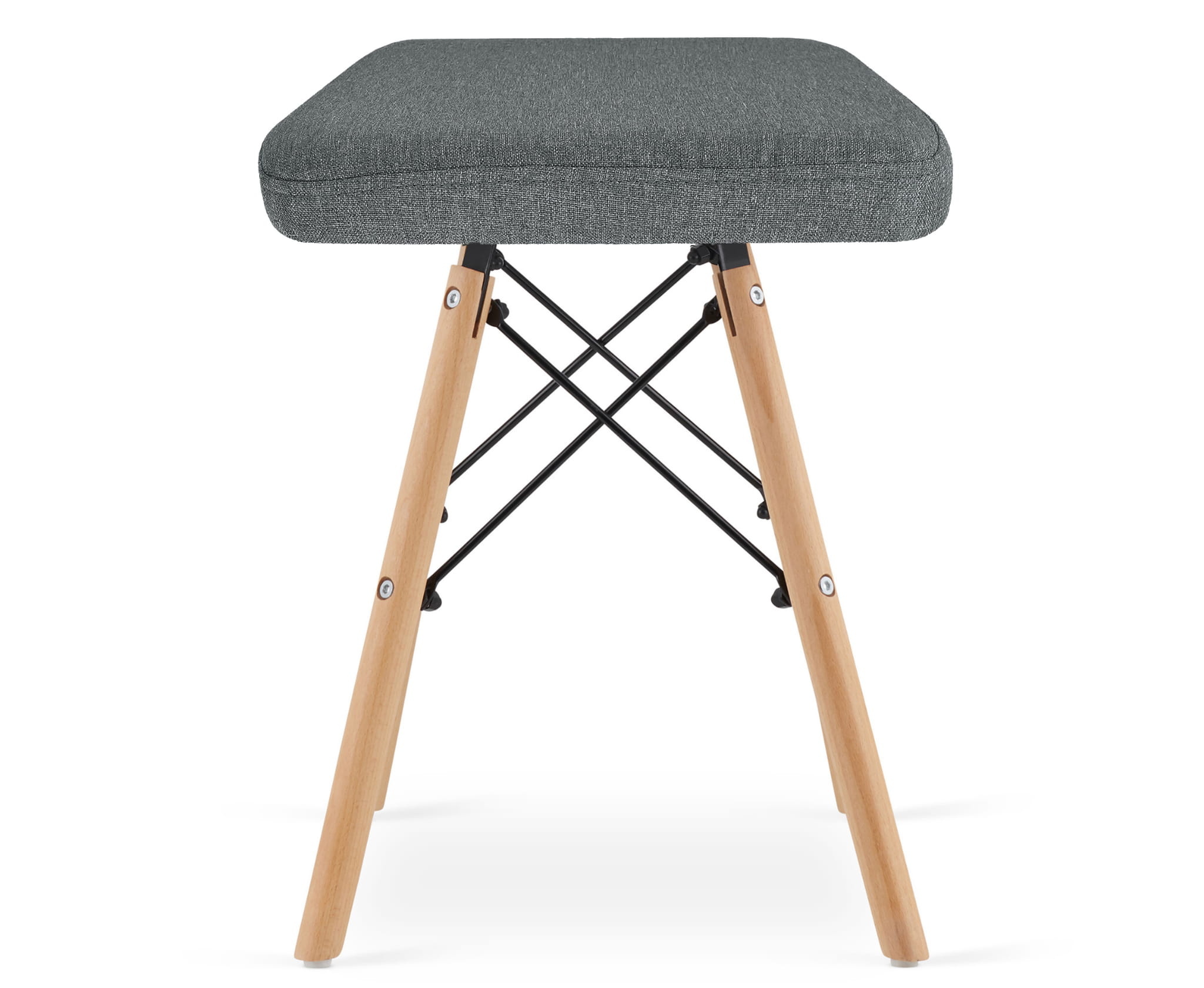 Design kruk - set van 2 - grijs - 45.5x42.5x40.5 cm