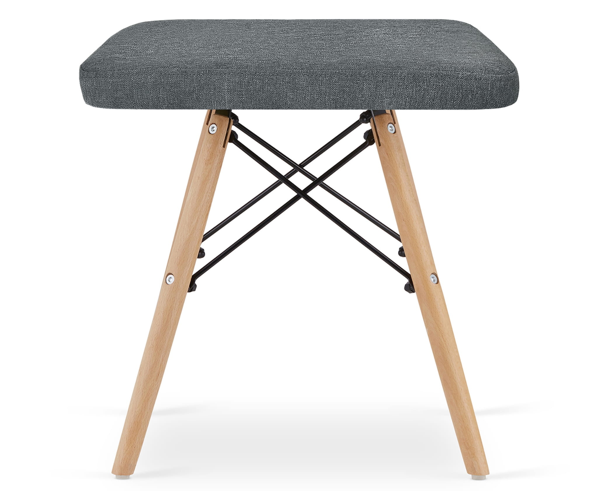 Design kruk - set van 2 - grijs - 45.5x42.5x40.5 cm