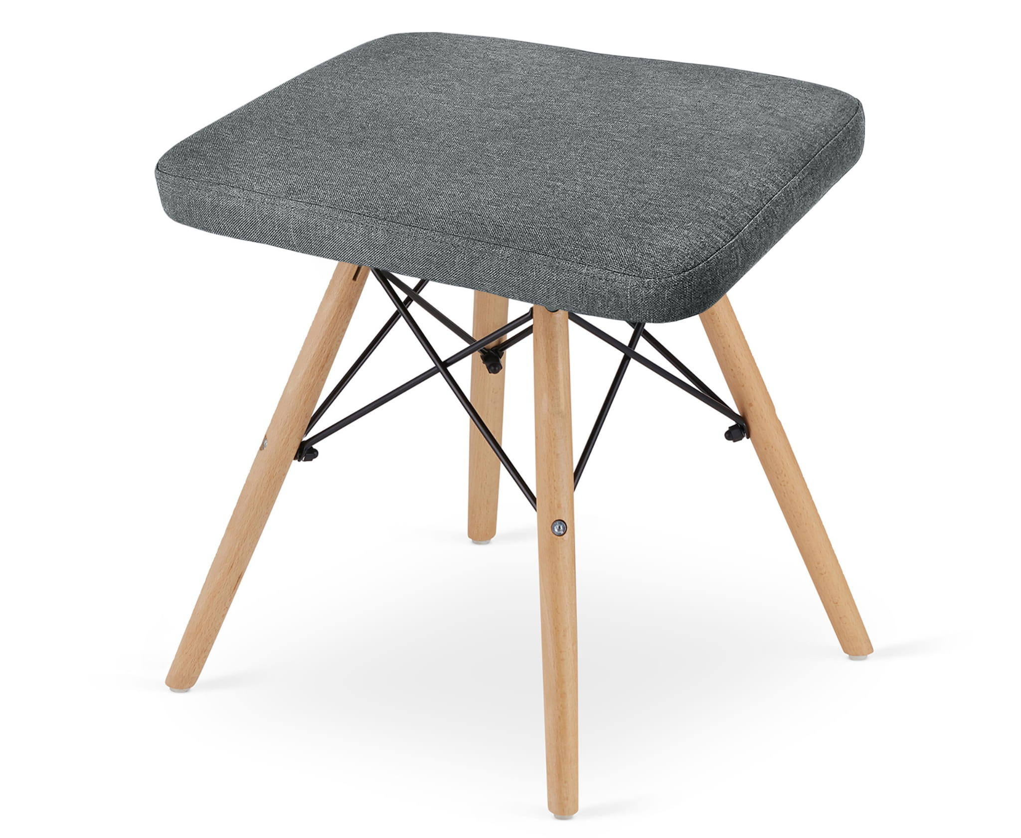 Design kruk - set van 2 - grijs - 45.5x42.5x40.5 cm