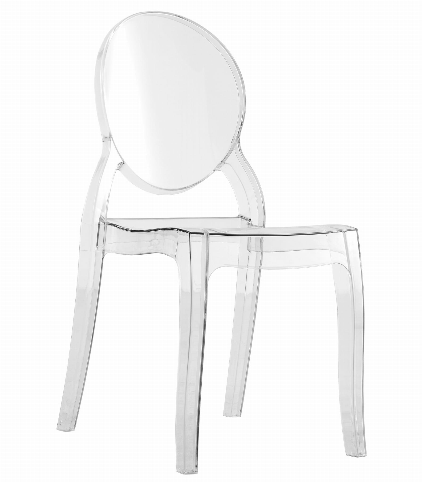 Doorzichtige stoel - set van 2 - 90x45.5x53.5 cm - polycarbonaat
