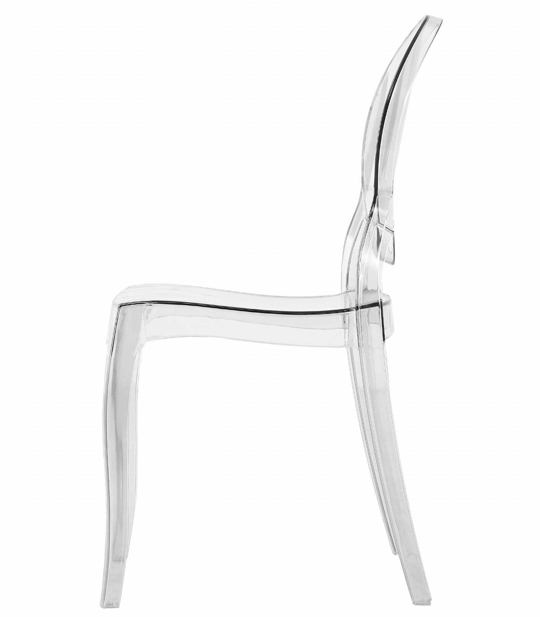 Doorzichtige stoel - set van 2 - 90x45.5x53.5 cm - polycarbonaat