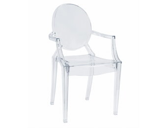 Doorzichtige eetkamerstoel - polycarbonaat - 92.5x54x56.5 cm