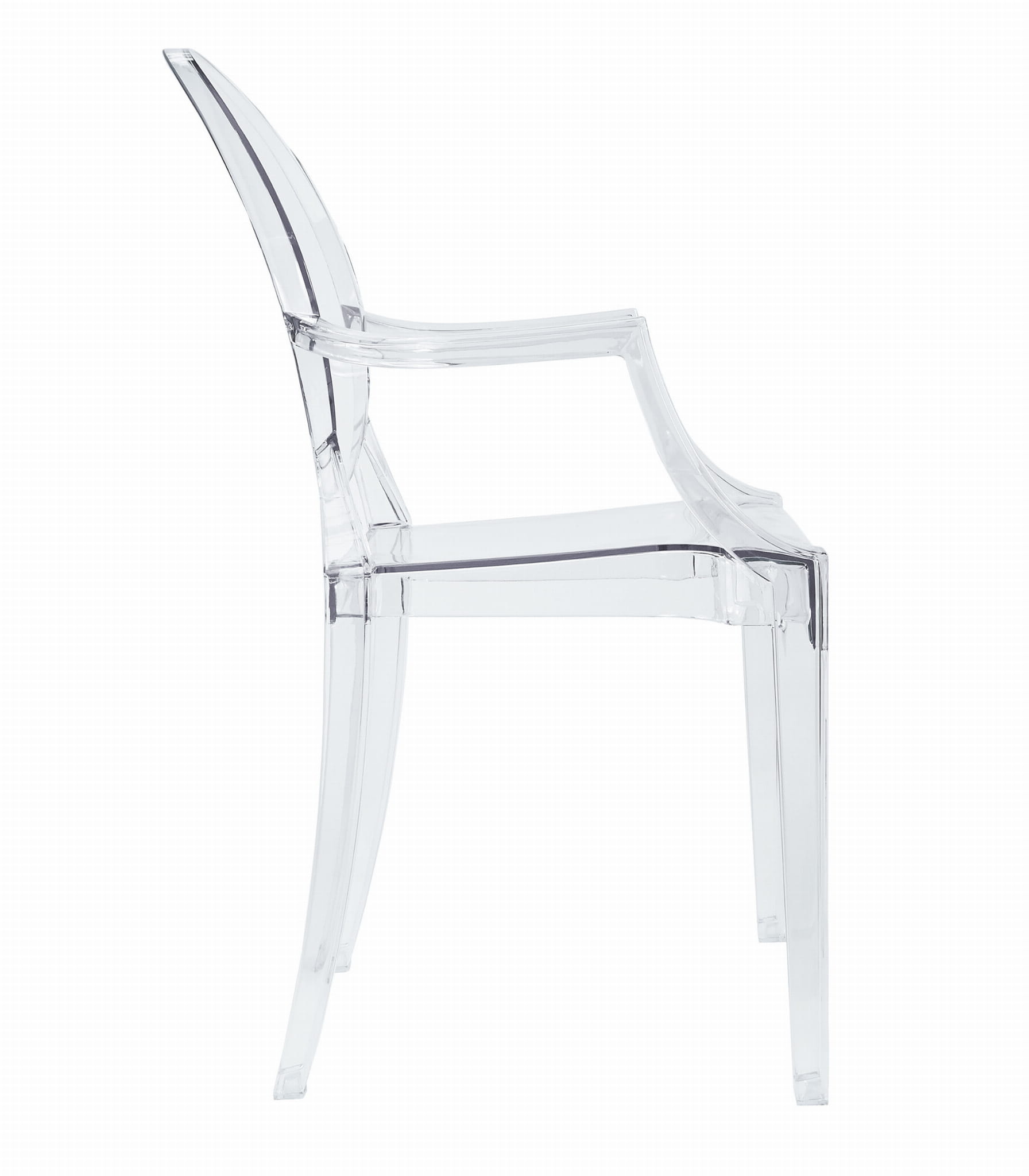 Doorzichtige eetkamerstoel - polycarbonaat - 92.5x54x56.5 cm