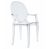 Doorzichtige eetkamerstoel - polycarbonaat - 92.5x54x56.5 cm