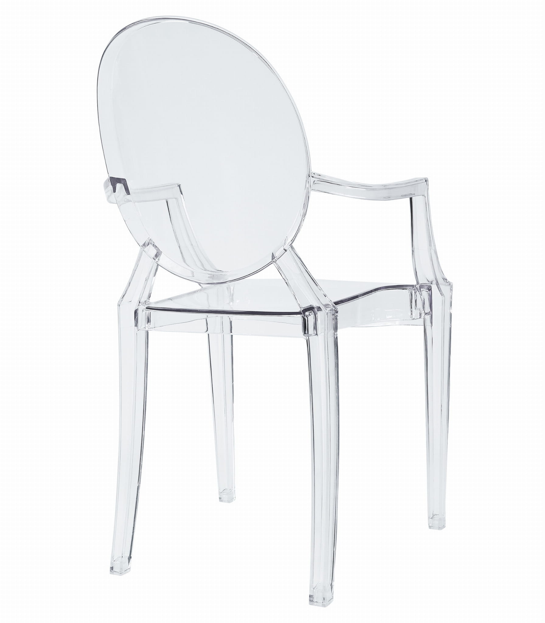Doorzichtige eetkamerstoel - polycarbonaat - 92.5x54x56.5 cm