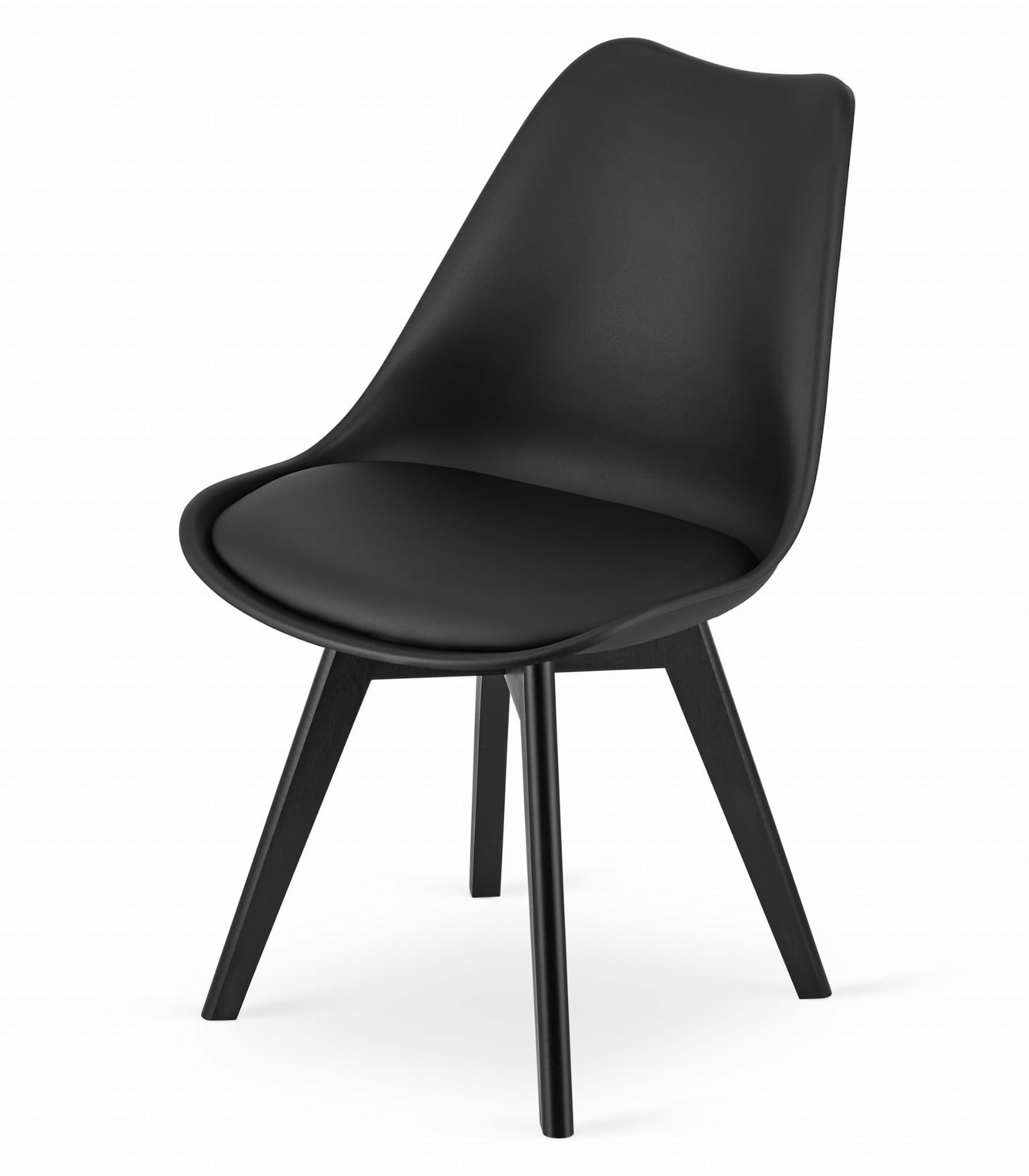 Eettafel en stoelen - 4 stuks - 120x80 cm - zwart/CRAFT