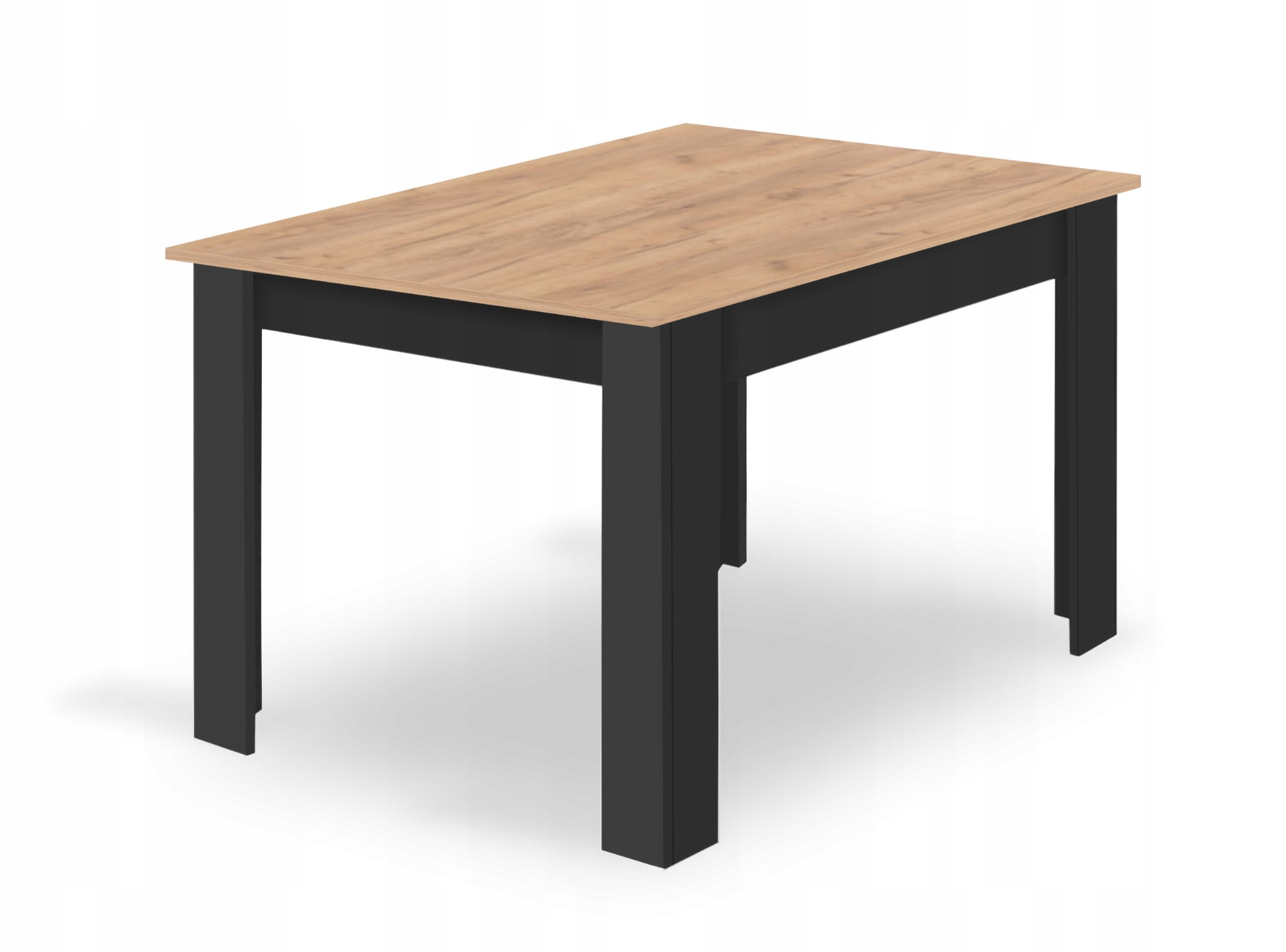 Eettafel en stoelen - 4 stuks - 120x80 cm - zwart/CRAFT