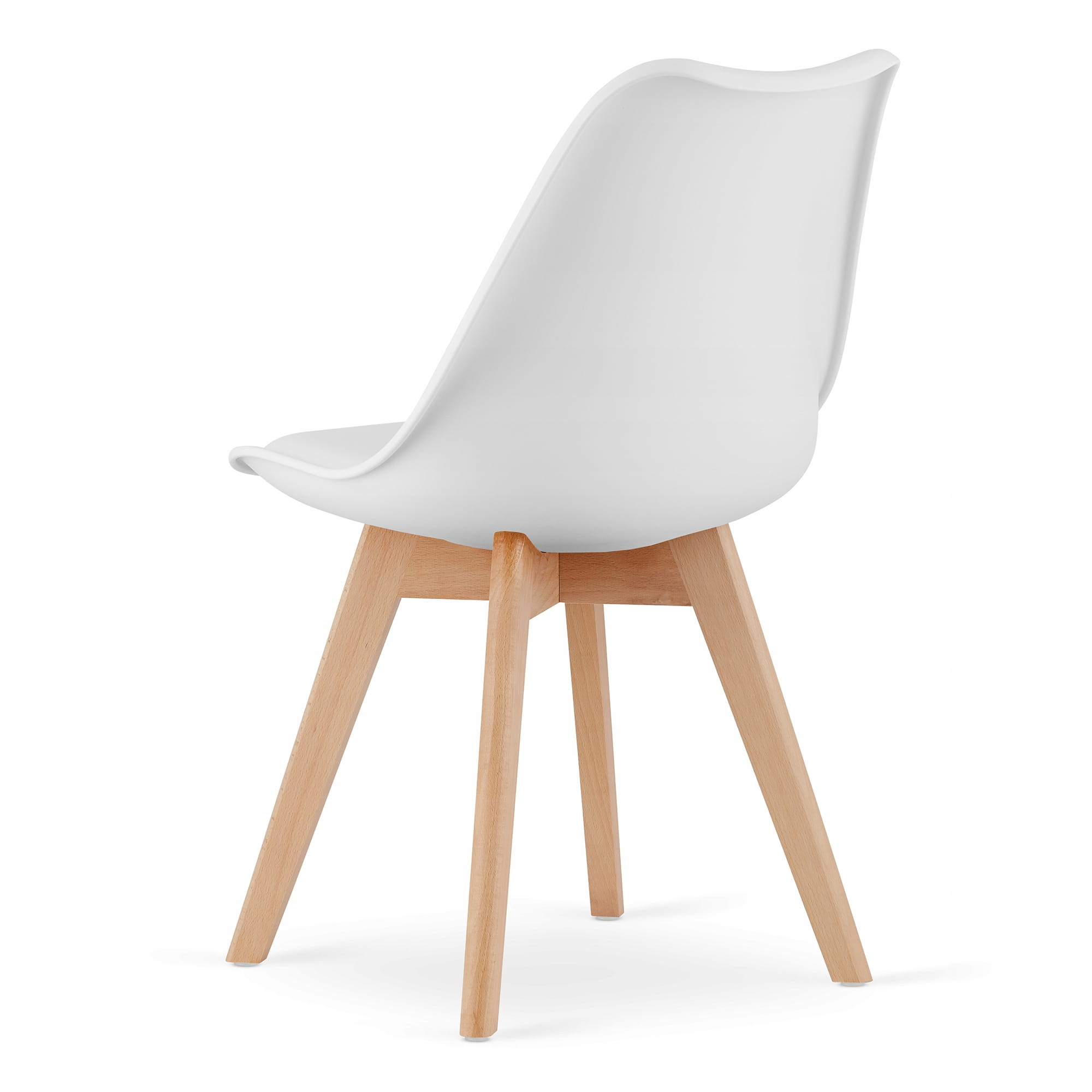 Eettafel en stoelen - 120x80 tafel - 4 witte stoelen - sonoma eiken