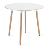 Eettafel en stoelen - 5-delig - wit - zelf te monteren