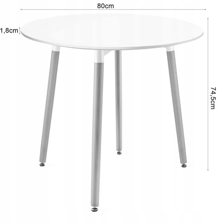 Eettafel en stoelen - 5-delig - wit - zelf te monteren