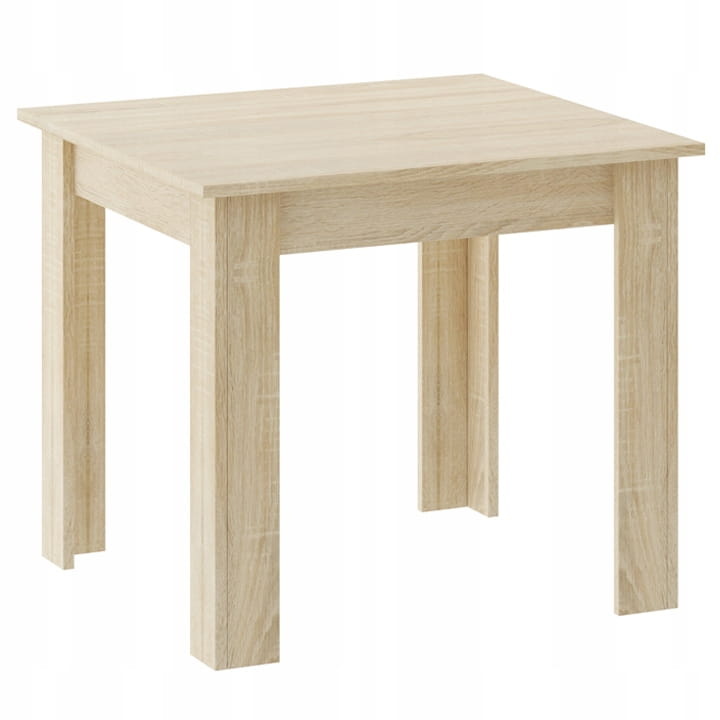 Eettafel en stoelen - 4 stuks - sonoma eiken - 80x80 cm