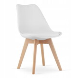 Eettafel en stoelen - 4 stuks - wit - zelf te monteren